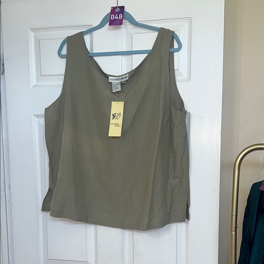 48 Galinda Wang  Women's Tan Top